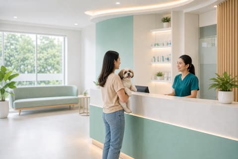 StarVets clinic reception and welcome desk